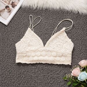 Forever 21 Lace Bandeau - Cream